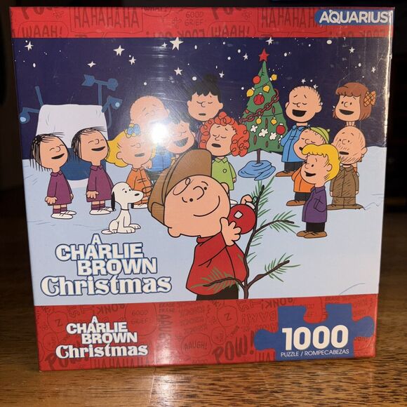 PEANUTS Charlie Brown Christmas Jigsaw Puzzle Snoopy 1000-Pieces NEW SEALED - Picture 1 of 4